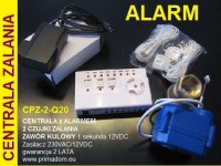 Centrala przeciw zalaniu z zaworem kulowym - czas zamknięcia 1 sekunda