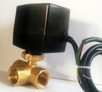 WR NC-3 Zawór KULOWY trójdrogowy elektrozawór 3/4 cal sterowanie 1 żyła