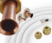 3 metry zestaw Rur miedziana do klimatyzacji 1/4 i 3/8 zakielichowana