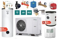 ZESTAW 8kW A+++ INWERTER POMPA CIEPŁA MIDEA M-THERMAL MHC-V8W/D2N8-B (1)